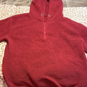 Cozy Red Sherpa Hoodie